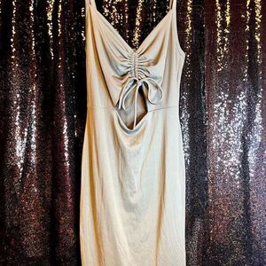 Juniors 21 Saints green Sleeveless Cutout Bodycon Dress